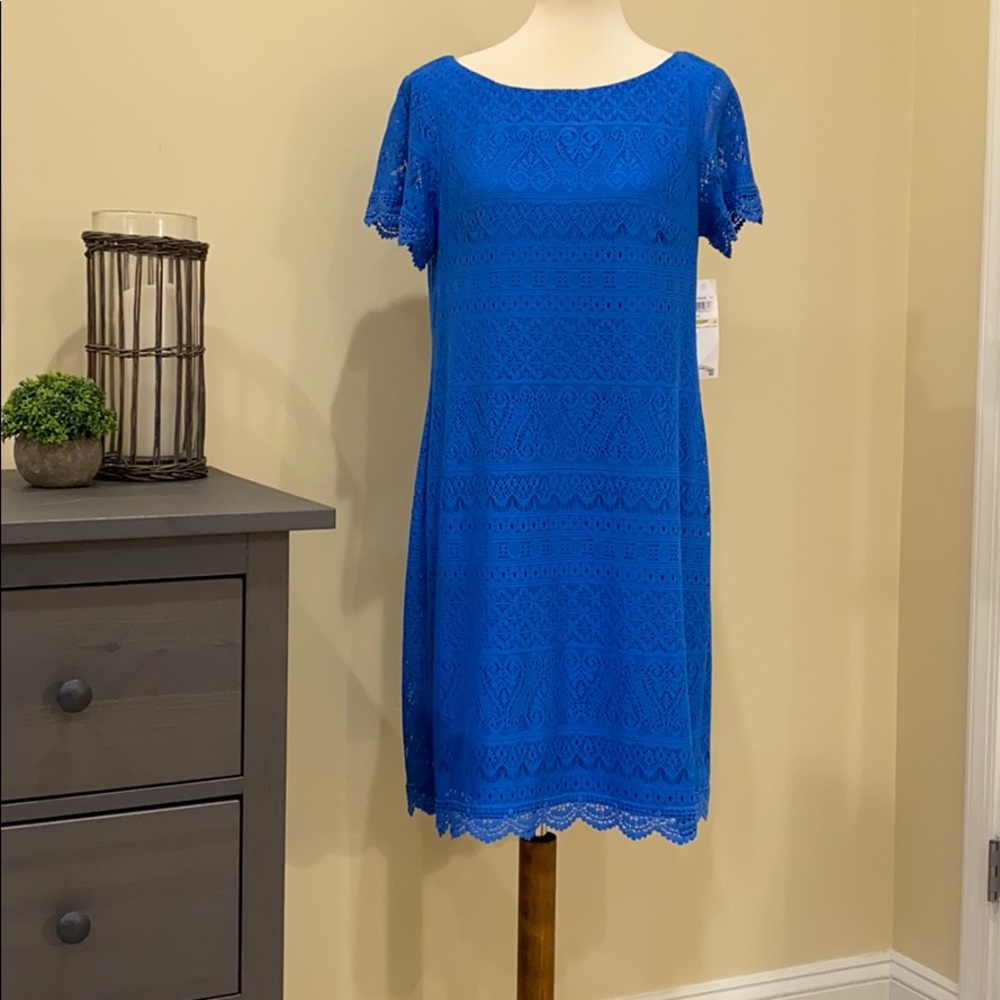 Maggy London Blue Lace Dress